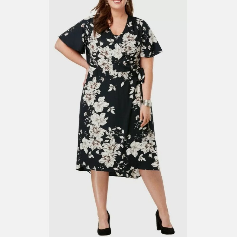 Jessica London 2-Piece Floral Print Dress 14W